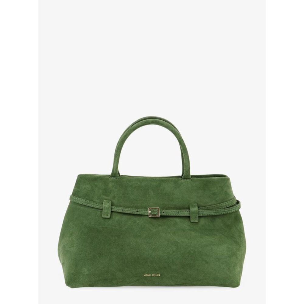 Manu Atelier Women Le Cambon 35 Suede Handbag